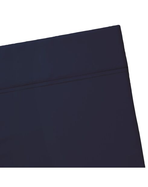 Drap plat en satin de coton Jardin d'Eden bleu foncé