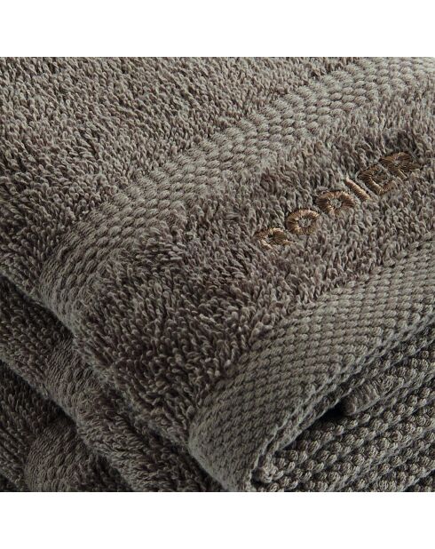 Set de 4 serviettes d'invitées marron - 30 cm