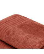 Set di 2 asciugamani in cotone pettinato LT Ecume terracotta - 2x (45x45 cm)