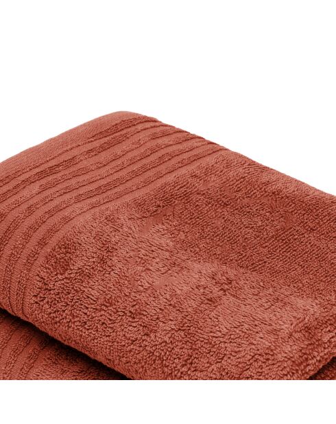 Set di 2 asciugamani in cotone pettinato LT Ecume terracotta - 2x (45x45 cm)