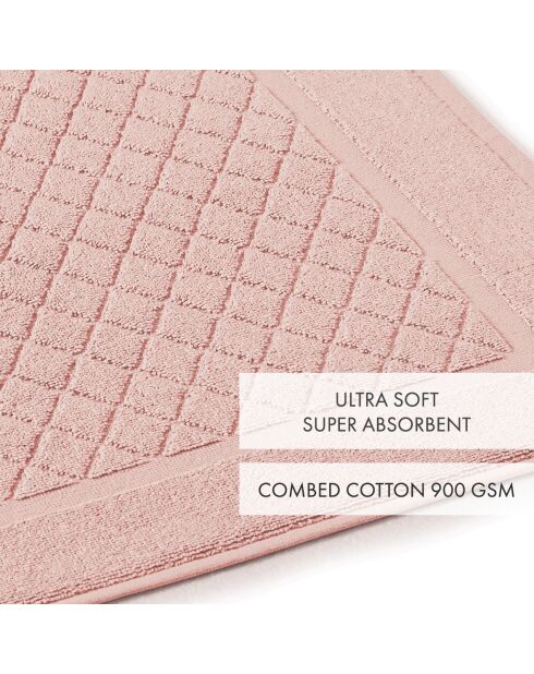 Tapis de bain rose saumon - 50x70 cm