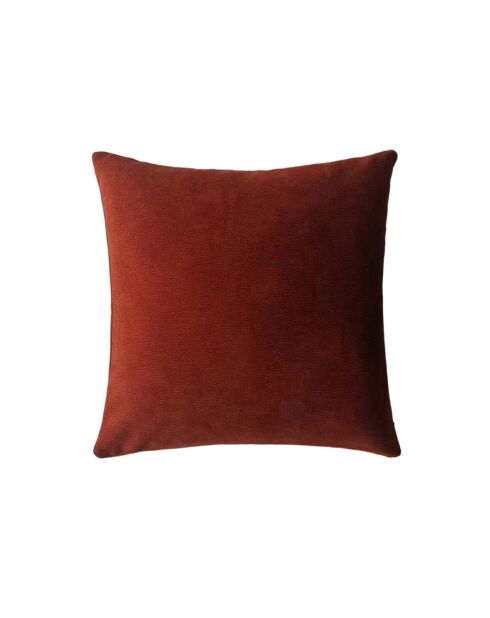 Housse de coussin Malory rouge séquoia - 45x45 cm
