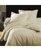 Taie d'oreiller rectangle en satin de coton ivoire - 50x70cm