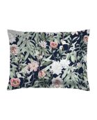 Set aus 2 Kissenbezügen aus Baumwollsatin Nuit Floral dunkelblau - 2x (50x70 cm)