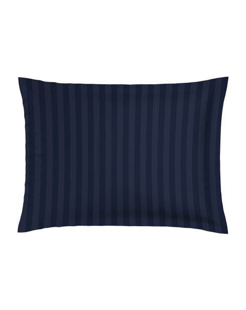 Set aus 2 Kissenbezügen aus Baumwollsatin Nuit Floral dunkelblau - 2x (50x70 cm)