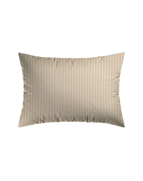 Set de 2 taies d'oreiller coton tissé teint Colombine taupe - 2x(50x70 cm)