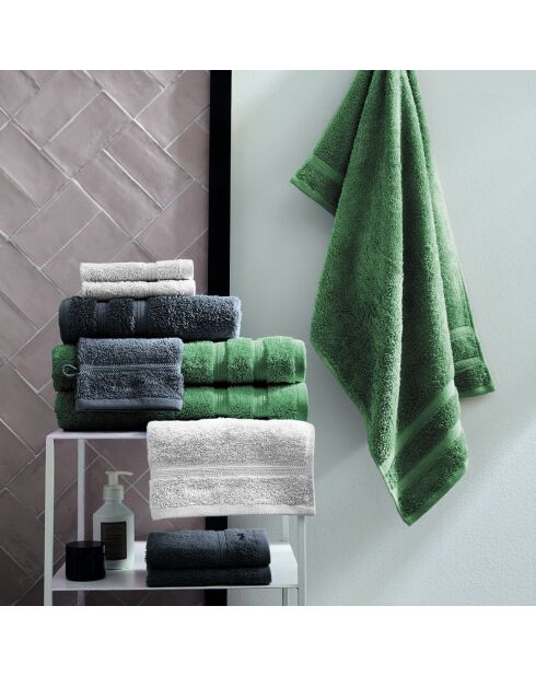 Set de 2 draps de bain gris foncé - 70x140 cm