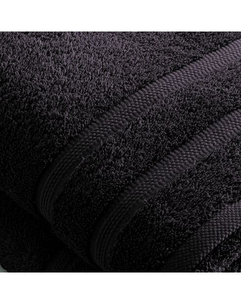 Set de 2 draps de bain gris foncé - 70x140 cm