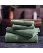 Asciugamano + telo da bagno in cotone pettinato LT Ecume verde salvia - 2x (50x100 cm) + 2x (70x140 cm)