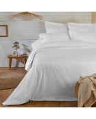Taie d'oreiller rectangle en satin de coton blanche - 50x70cm