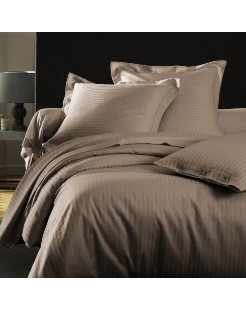 Taie d'oreiller rectangle en satin de coton vison - 50x70cm