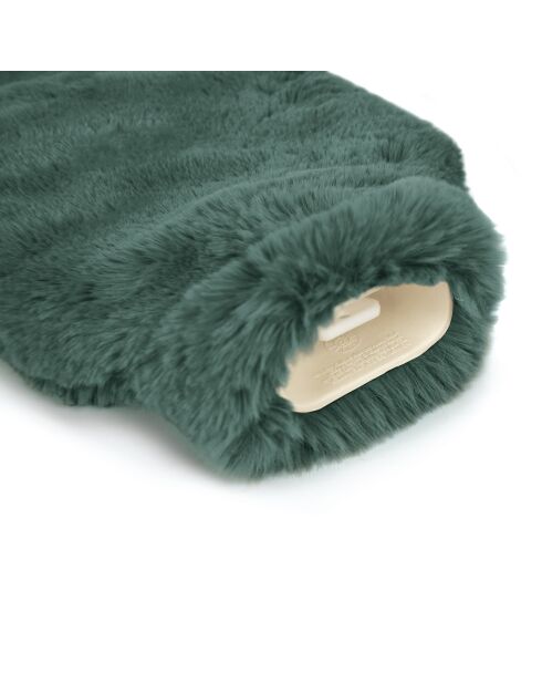 Borraccia per acqua calda con coperchio verde - 20x33 cm