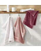 Set van 2 ultrazachte roze blush-roze katoenen handdoeken - 2x (45x45 cm)