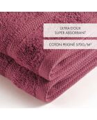 Set van 2 ultrazachte roze blush-roze katoenen handdoeken - 2x (45x45 cm)