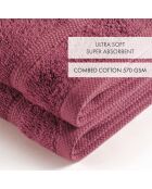 Set van 2 ultrazachte roze blush-roze katoenen handdoeken - 2x (45x45 cm)