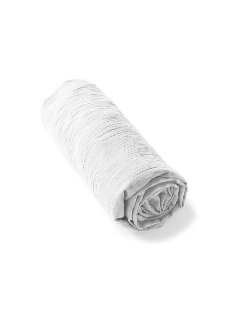 Drap housse en gaze de coton blanc