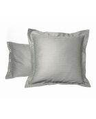 Taie d'oreiller rectangle en satin de coton perle - 50x70cm