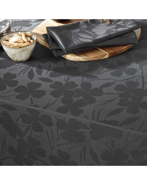 Jacquard geweven tafelkleed Petit Chênes donkergrijs - 170x250 cm