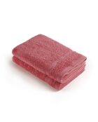 Set van 2 ultrazachte katoenen handdoeken hibiscus roze - 2x (45x45 cm)