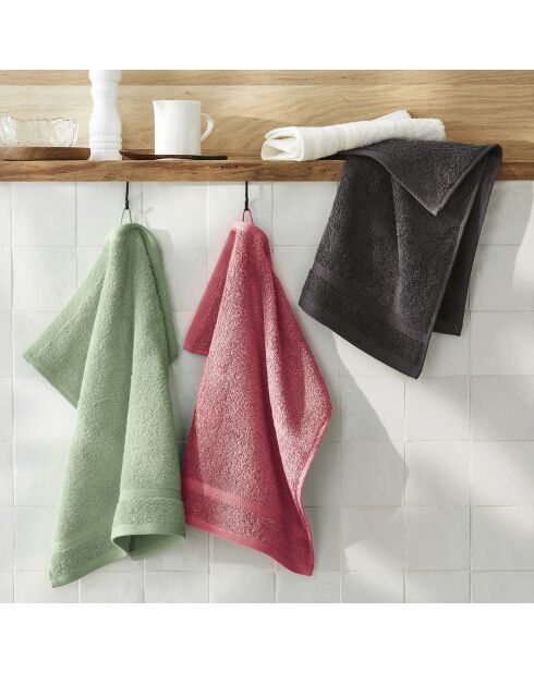 Set van 2 ultrazachte katoenen handdoeken hibiscus roze - 2x (45x45 cm)