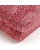 Set van 2 ultrazachte katoenen handdoeken hibiscus roze - 2x (45x45 cm)