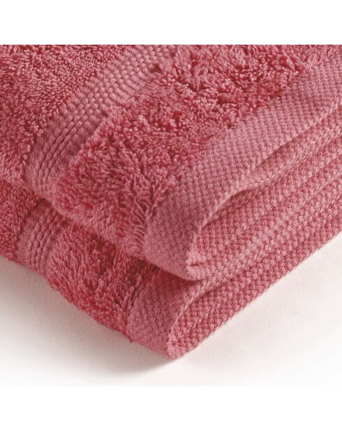 Set van 2 ultrazachte katoenen handdoeken hibiscus roze - 2x (45x45 cm)