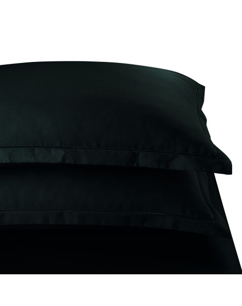 Lot de 2 taies d'oreiller satin de coton Uni 1 baratta gris 03