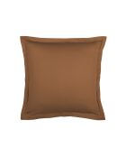 Set de 2 taies d'oreiller en satin de coton Uni 1 baratta marron 01 - 2x(63x63 cm)