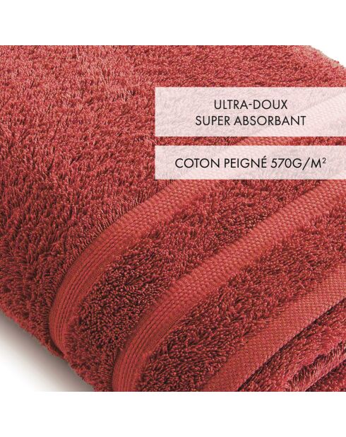 Maxi drap de bain terracotta - 100x150 cm