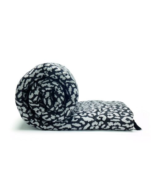Édredon avec glands satin de coton Instinct noir - 140x200 cm