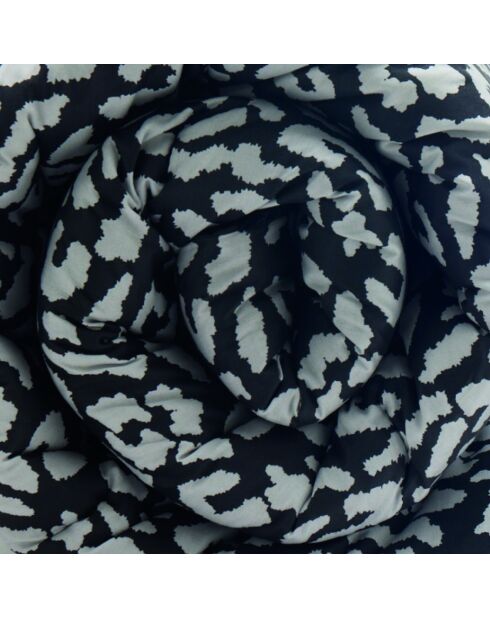 Édredon avec glands satin de coton Instinct noir - 140x200 cm