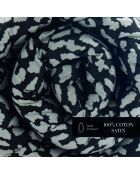 Édredon avec glands satin de coton Instinct noir - 140x200 cm