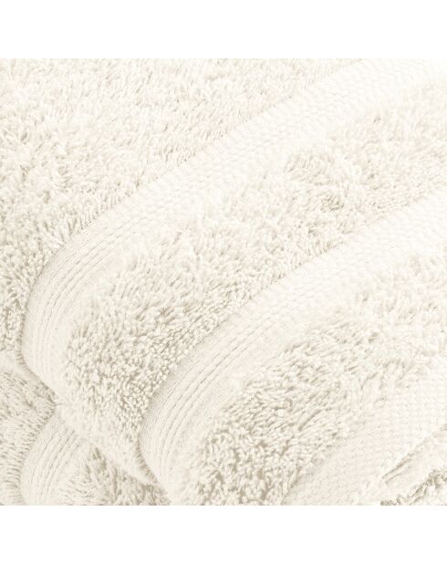 Set de 2 serviettes ivoire - 50x100 cm