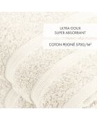 Set de 2 serviettes ivoire - 50x100 cm