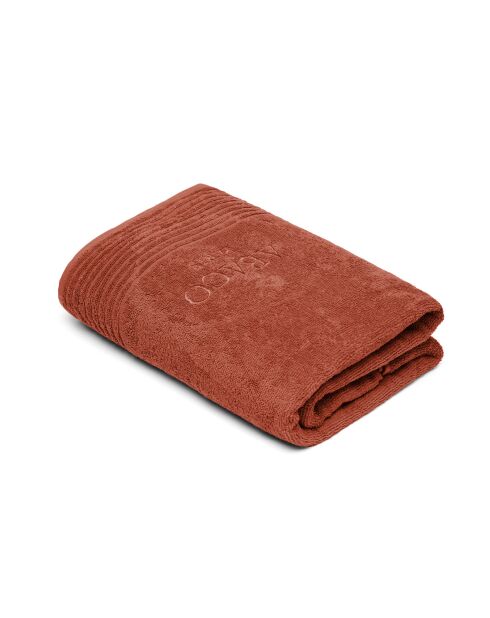 Telo da bagno in cotone pettinato terracotta LT Ecume - 100x150 cm