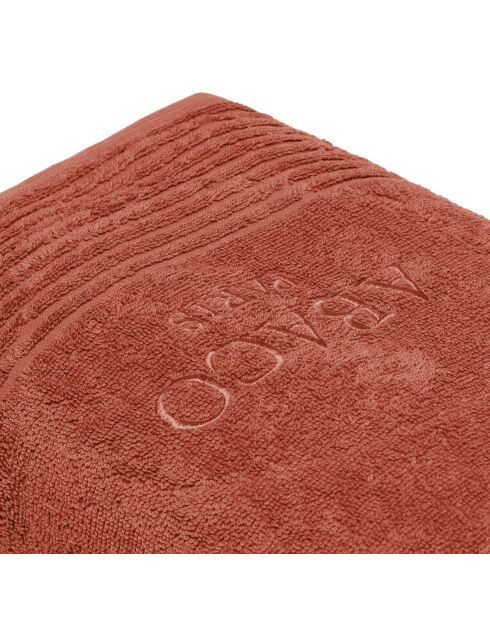 Telo da bagno in cotone pettinato terracotta LT Ecume - 100x150 cm