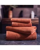 Telo da bagno in cotone pettinato terracotta LT Ecume - 100x150 cm