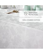 Mantel tejido blanco en jacquard Petit Chênes