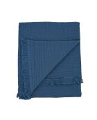 Plaid en gaze de coton bleue - 130x170cm
