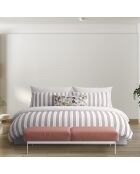 Juego de 2 fundas de almohada de satén de algodón Noémie old pink, 2 x 50 x 70 cm