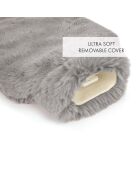 Borraccia per acqua calda con coperchio grigio - 20x33 cm