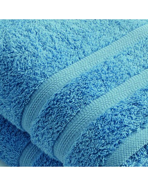 Set de 2 draps de bain bleu ciel - 70x140 cm