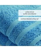 Set de 2 draps de bain bleu ciel - 70x140 cm