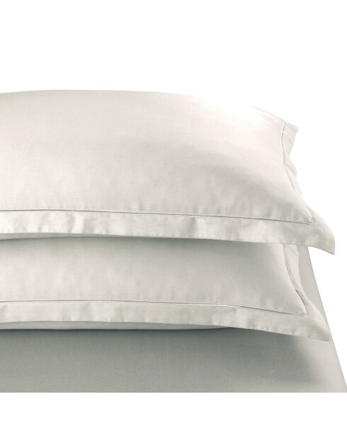Lot de 2 taies d'oreiller satin de coton Uni 1 baratta taupe 05