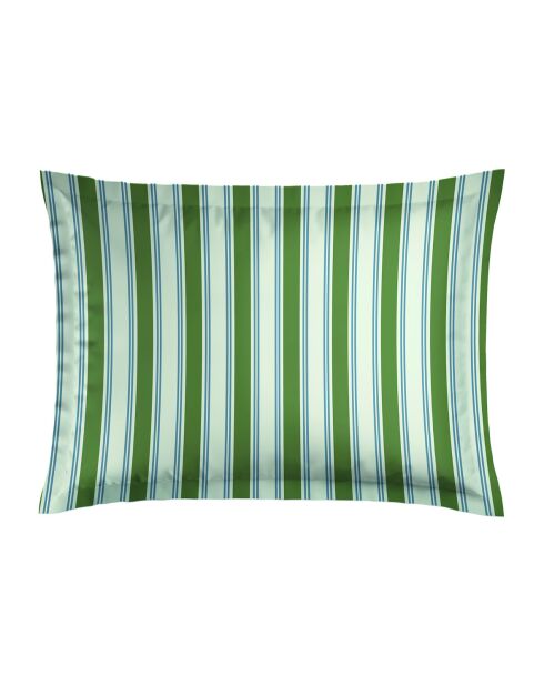 Lorine Kissenbezug aus Baumwollsatin, grün/blau, 2 x 50 x 70 cm