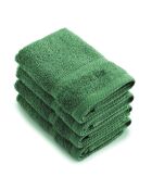 Set van 4 flesjes groene gastenservetten - 30 cm