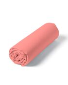 Drap housse en percale de coton uni orange