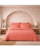Drap housse en percale de coton uni orange