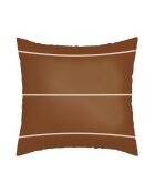 Set de 2 taies d'oreiller en satin de coton Camille brun - 2x(63x63 cm)