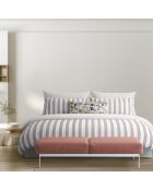 Juego de 2 fundas de almohada de satén de algodón Noémie old pink, 2 veces (63 x 63 cm)